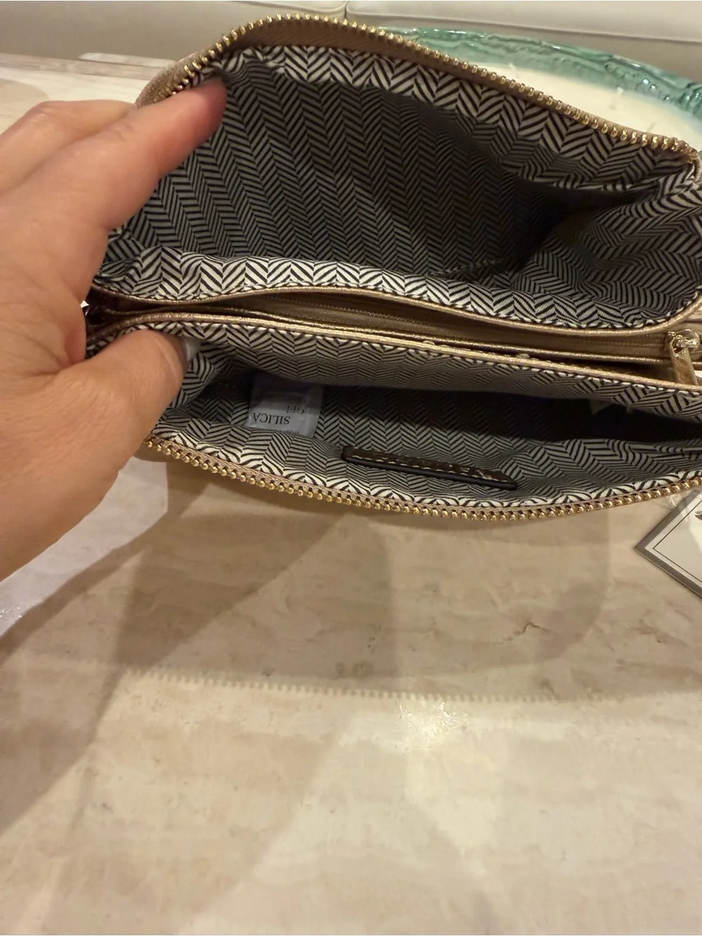 Metallic Gold Crossbody/ Wristlet NWT